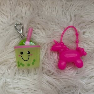 🧋Set of 2 bath and body works pocketbac bag charm keychains